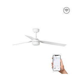 FARO - Ventilador PUNT Ø1300mm 3 palas blancas 18W S/R blanco