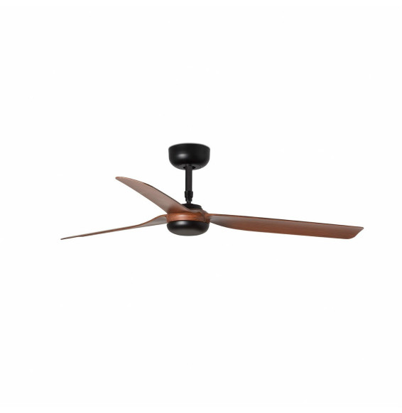 FARO - Ventilador PUNT Ø1300mm negro 3 palas madera oscura