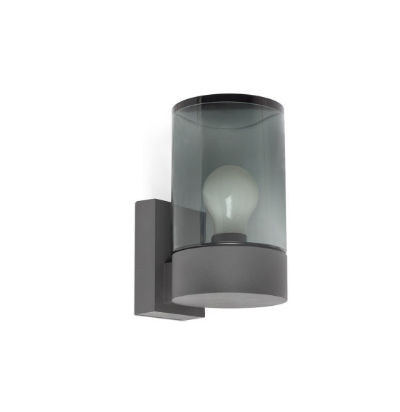 FARO - Aplique KILA E27 gris oscuro cristal fume
