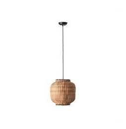 FARO - Luminaria colgante TUPAI pantalla rattan E27 ø300x290xø168 negro