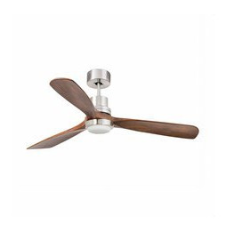 FARO - Ventilador LANTAU DC Ø 1320mm 3 palas LED 15W 3000K níquel mate