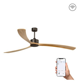 FARO - Ventilador KAUAI Ø2330mm 3 palas S/R marrón