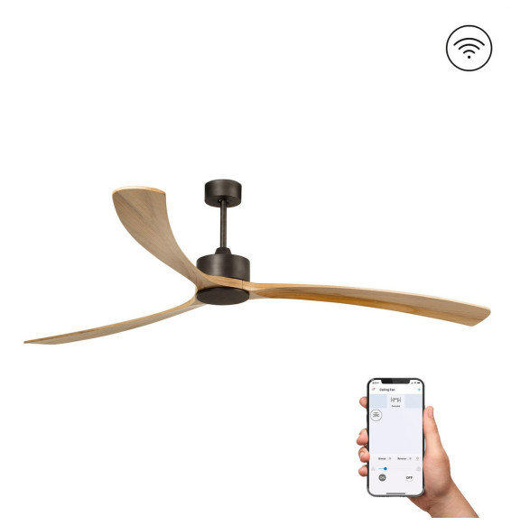 FARO - Ventilador KAUAI Ø2330mm 3 palas S/R marrón
