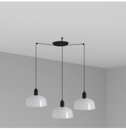 FARO - Luminaria colgante pantalla M TATAWIN 1xE27 3L blanco