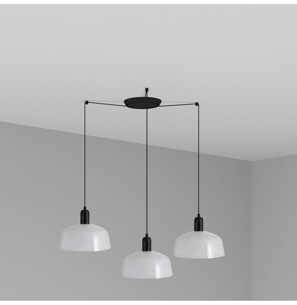 FARO - Luminaria colgante pantalla M TATAWIN 1xE27 3L blanco