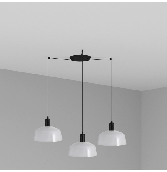 FARO - Luminaria colgante pantalla M TATAWIN 1xE27 3L blanco