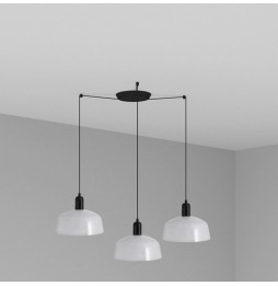FARO - Luminaria colgante pantalla M TATAWIN 1xE27 3L blanco