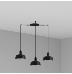 FARO - Luminaria colgante pantalla S TATAWIN 1xE27 3L negra