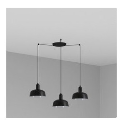 FARO - Luminaria colgante pantalla S TATAWIN 1xE27 3L negra