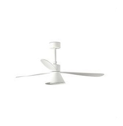 FARO - Luminaria ventilador AMELIA diámetro 1320mm 3 palas CONO 20W CCT DIM blanco