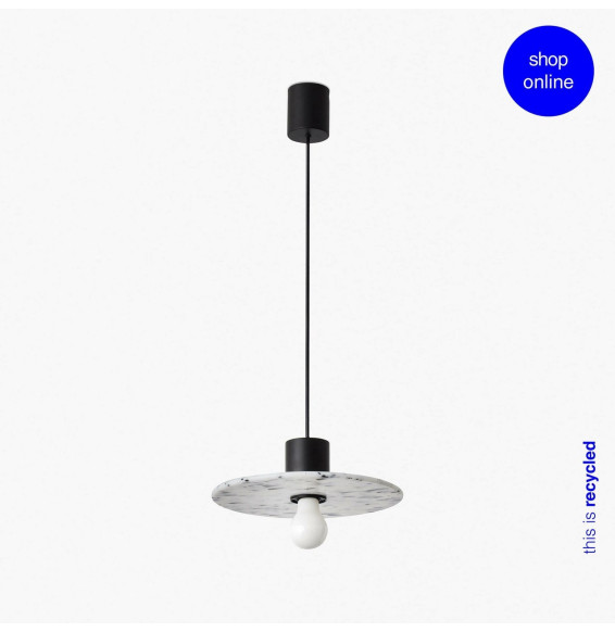 FARO - Luminaria colgante CONFETTI diámetro 30CM 1xE27 marmóreo negro