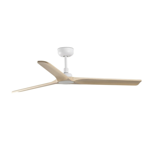 FARO - Luminaria ventilador HEYWOOD diámetro 1320mm 3 palas madera clara blanco