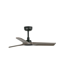 FARO - Luminaria ventilador HEYWOOD diámetro 900mm 3 palas madera oscura negro