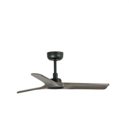 FARO - Luminaria ventilador HEYWOOD diámetro 900mm 3 palas madera oscura negro
