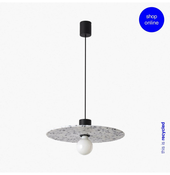 FARO - Luminaria colgante CONFETTI diámetro 45CM 1xE27 marmóreo negro