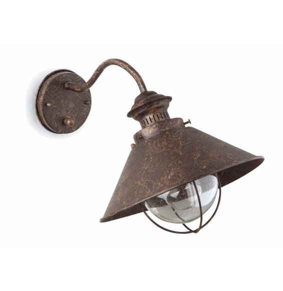 FARO - Aplique CLASICO NAUTICA E27 60W marrón óxido