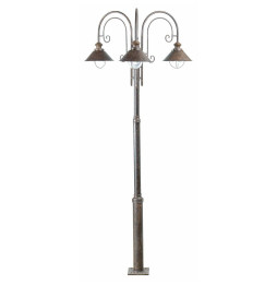 FARO - Farola NAUTICA-8 3xE27 60W marrón óxido