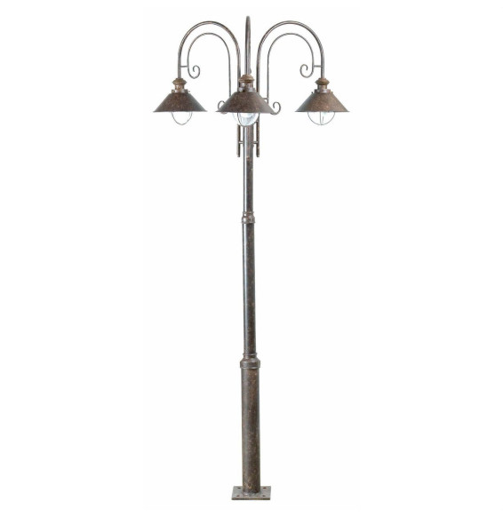 FARO - Farola NAUTICA-8 3xE27 60W marrón óxido