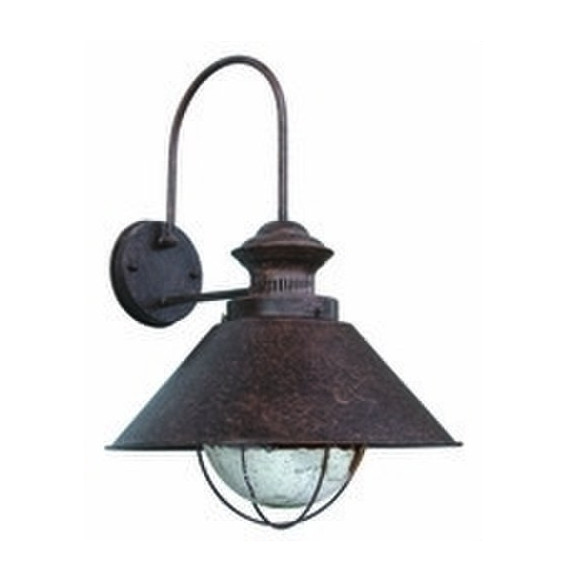 FARO - Aplique NAUTICA-G 30cm E27 20/100W marrón óxido