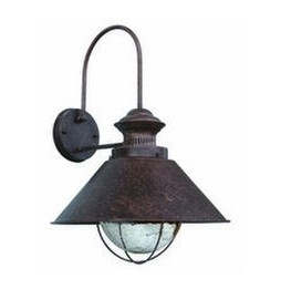FARO - Aplique NAUTICA-G 30cm E27 20/100W marrón óxido