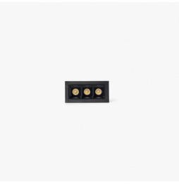 FARO - Empotrable TROOP 3x2W 36° 4000K CRI90 negro / negro