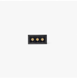 FARO - Empotrable TROOP 3x2W 36° 3000K CRI90 negro / negro