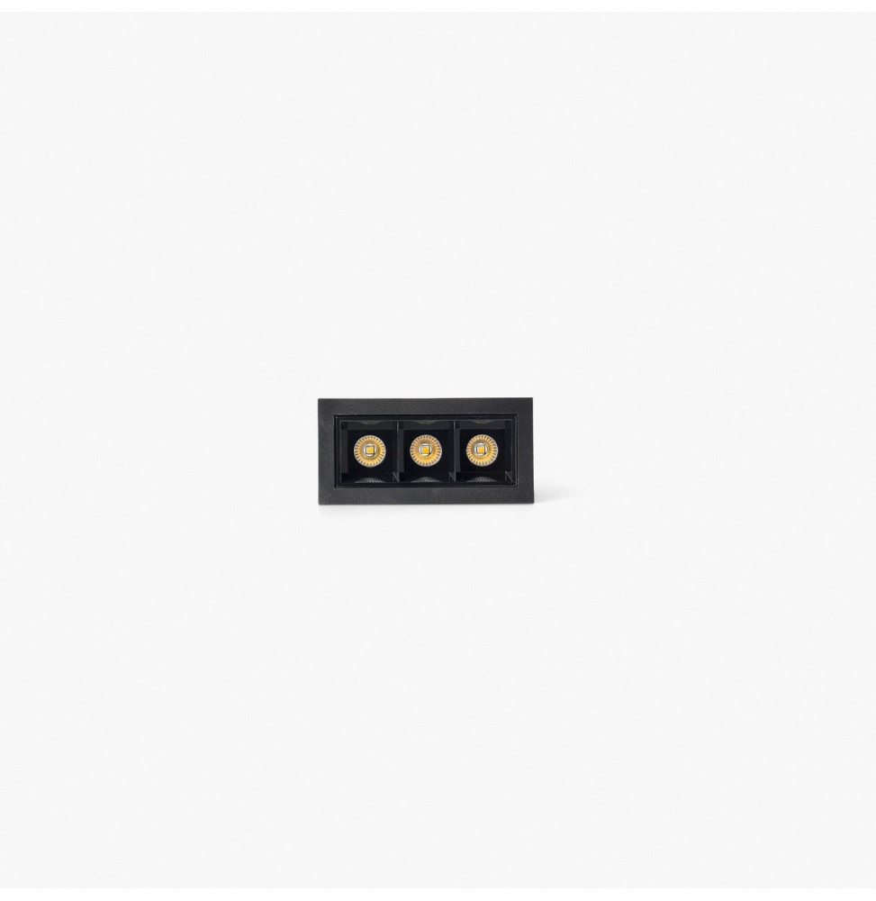 FARO - Empotrable TROOP 3x2W 36° 3000K CRI90 negro / negro