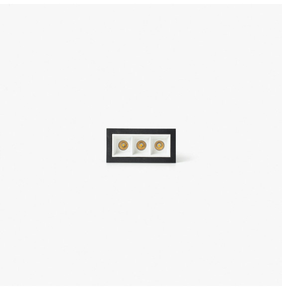 FARO - Empotrable TROOP 3x2W 48° 3000K CRI90 negro / blanco