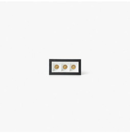 FARO - Empotrable TROOP 3x2W 48° 3000K CRI90 negro / blanco