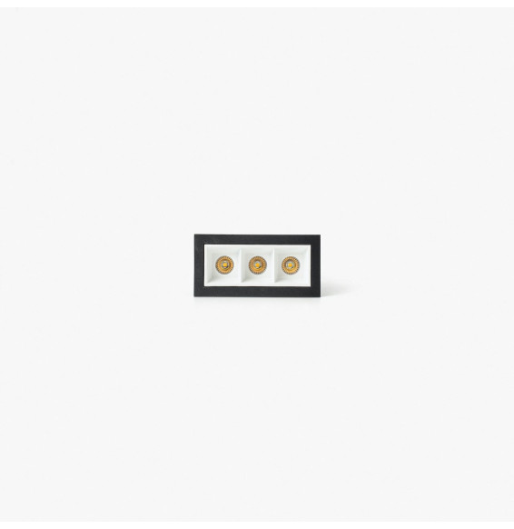 FARO - Empotrable TROOP 3x2W 36° 2700K CRI90 negro / blanco