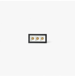 FARO - Empotrable TROOP 3x2W 36° 3000K CRI90 negro / blanco