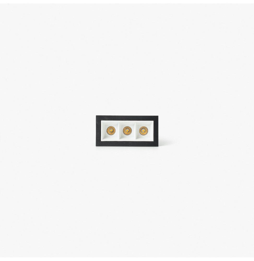 FARO - Empotrable TROOP 3x2W 36° 3000K CRI90 negro / blanco