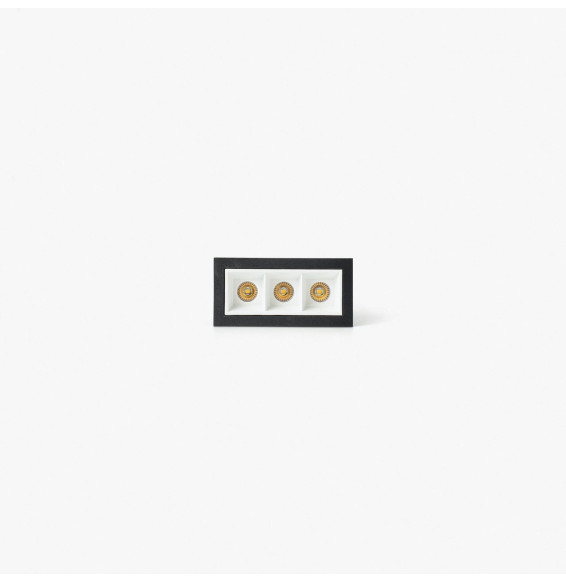 FARO - Empotrable TROOP 3x2W 36° 3000K CRI90 negro / blanco