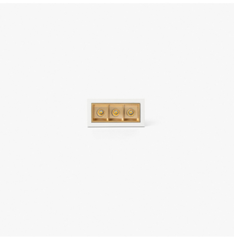 FARO - Empotrable TROOP 3x2W 48° 4000K CRI90 blanco / oro