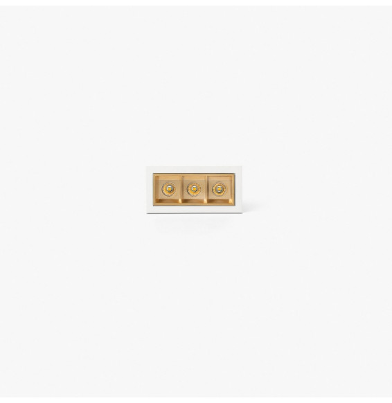 FARO - Empotrable TROOP 3x2W 48° 3000K CRI90 blanco / oro
