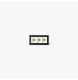 FARO - Empotrable TROOP 3x2W 15° 2700K CRI90 negro / blanco
