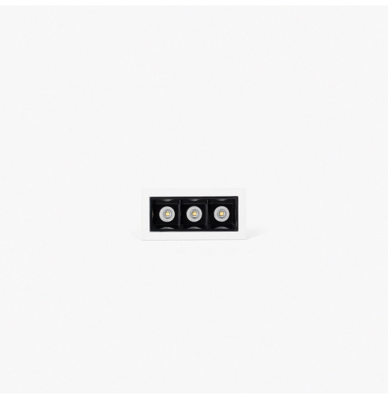 FARO - Empotrable TROOP 3x2W 15° 3000K CRI90 blanco / negro