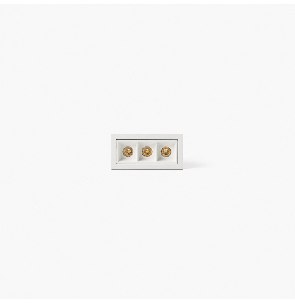 FARO - Empotrable TROOP 3x2W 48° 2700K CRI90 blanco / blanco