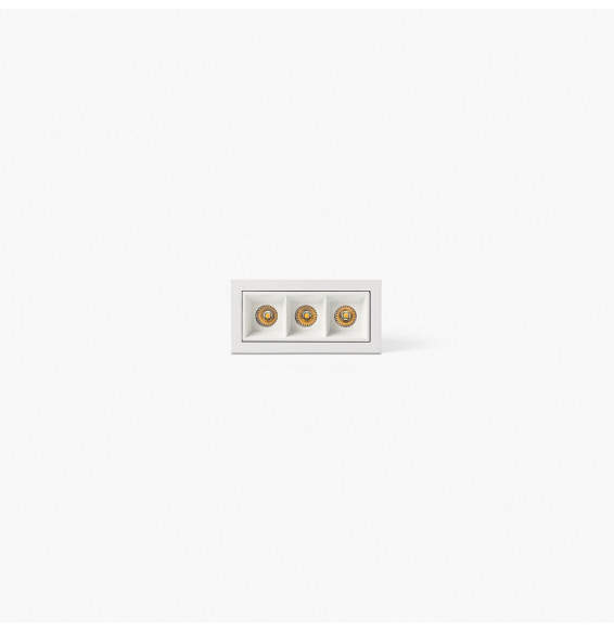 FARO - Empotrable TROOP 3x2W 48° 2700K CRI90 blanco / blanco
