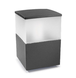 LedsC4 - Luminaria sobremuro CUBIK E27 60/18W gris urbano
