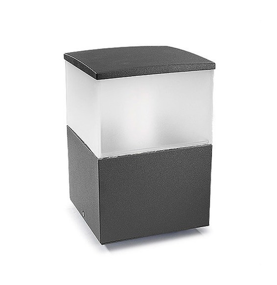 LedsC4 - Luminaria sobremuro CUBIK E27 60/18W gris urbano