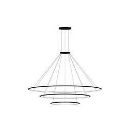 LedsC4 - Luminaria colgante circular pequeña 3000K ON-OFF negro