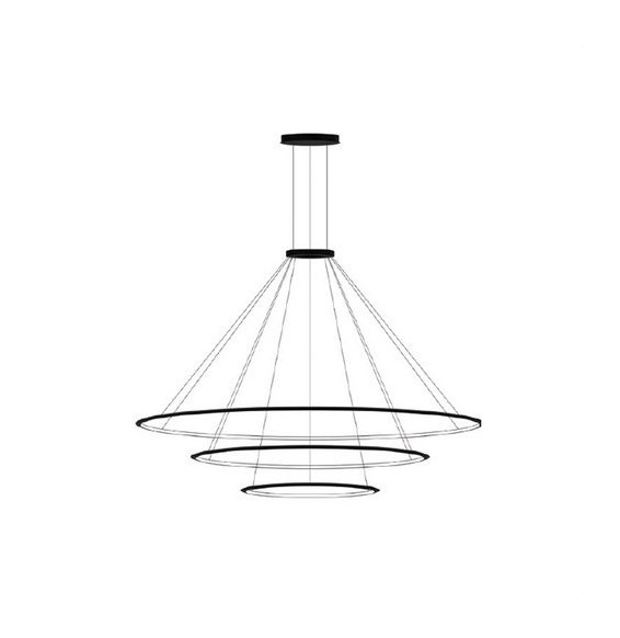 LedsC4 - Luminaria colgante circular pequeña 4000K DALI negro