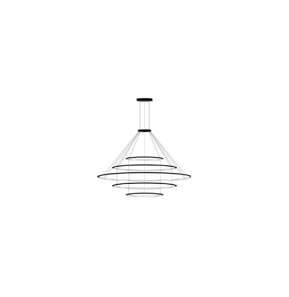 LedsC4 - Luminaria colgante circular pequeña 4000K DALI negro LedsC4 - Luminaria colgante circular pequeña 4000K DALI negro