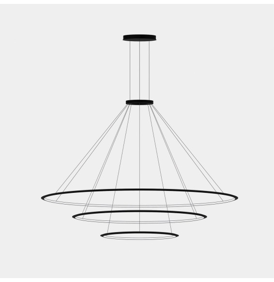 LedsC4 - Luminaria colgante circular pequeña 3000K DALI negro