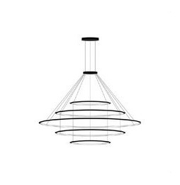 LedsC4 - Luminaria colgante circular grande 3000K ON-OFF negro