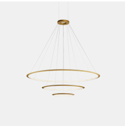 LedsC4 - Luminaria colgante circular pequeña 3000K 1-10V negro