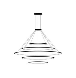 LedsC4 - Luminaria colgante circular pequeña 4000K ON-OFF negro