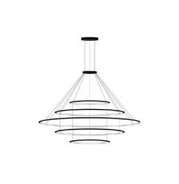 LedsC4 - Luminaria colgante circular pequeña 4000K ON-OFF negro