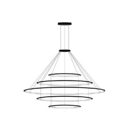 LedsC4 - Luminaria colgante circular pequeña 4000K 1-10V negro